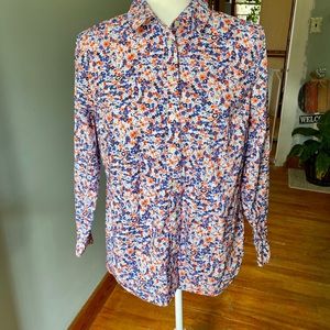 Talbots Floral Button Down